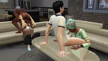 play Lunch with neighbor, turns into a swinging (promo) | the sims/ 3d hentai